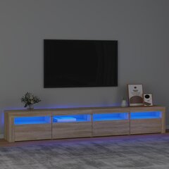 TV-kaappi LED-valolla, tammi, 240 x 35 x 40 cm hinta ja tiedot | TV-tasot | hobbyhall.fi