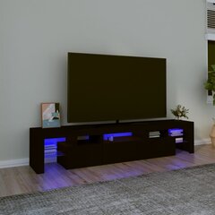 LED-valaistu TV-pöytä, 200 x 36,5 x 40 cm, musta hinta ja tiedot | TV-tasot | hobbyhall.fi