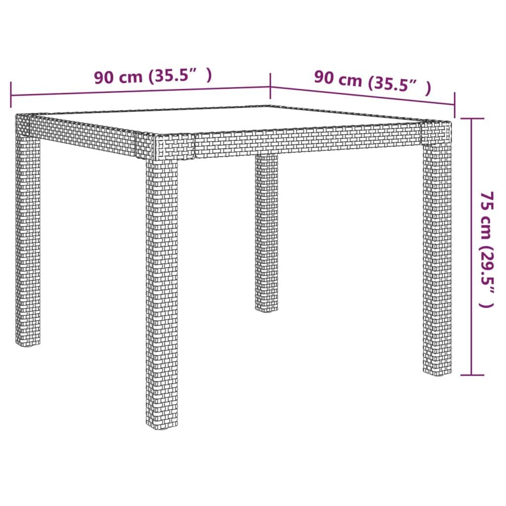 Outdoor setti tyynyillä, polyrottinki, 5 osaa, beige väri hinta ja tiedot | Puutarhakalusteet | hobbyhall.fi