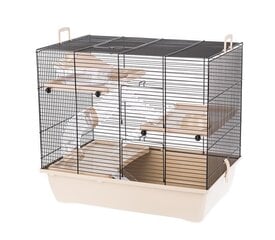 Hamsterin häkki InterZoo Pinky 3 Sinkki, 33x45x50 cm, beige hinta ja tiedot | Pieneläinten häkit ja tarvikkeet | hobbyhall.fi