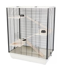 Hamsterin häkki InterZoo Diego, 78x48x97 cm, beige hinta ja tiedot | Pieneläinten häkit ja tarvikkeet | hobbyhall.fi