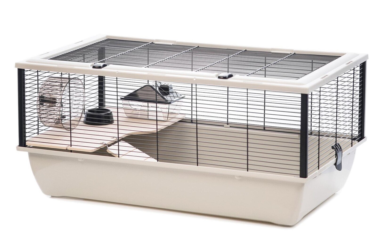 Hamsterin häkki InterZoo Bob, 78x36x48 cm, beige hinta ja tiedot | Pieneläinten häkit ja tarvikkeet | hobbyhall.fi