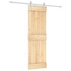 Vidaxl liukuovi laitteistosarjalla, 70x210cm, massiivimäntyä hinta ja tiedot | Sisäovet | hobbyhall.fi