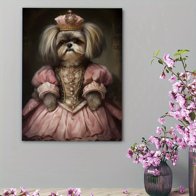 'Kuninkaallinen kuningatar shih tzu muotokuva seinätaide ' hinta ja tiedot | Taulut | hobbyhall.fi