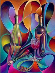 Timanttimosaiikki "Obstraction-wine" 30x40cm hinta ja tiedot | Timanttimaalaukset | hobbyhall.fi