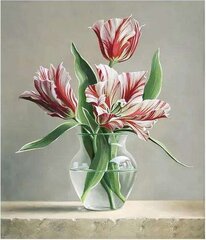 Timanttimosaiikki "Tulips in a vase" 30x40cm hinta ja tiedot | Timanttimaalaukset | hobbyhall.fi