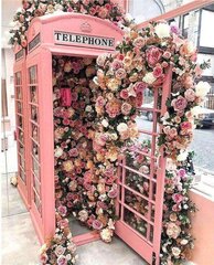 Timanttimosaiikki "A telephone box in roses" 30x40cm hinta ja tiedot | Timanttimaalaukset | hobbyhall.fi