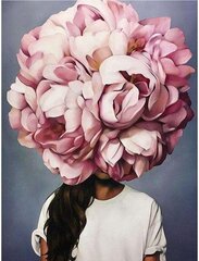 Timanttimosaiikki "Girl bouquet with peonies" 30x40cm hinta ja tiedot | Timanttimaalaukset | hobbyhall.fi