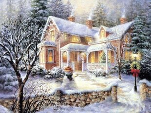 Timanttimosaiikki "Christmas house" 30x40cm hinta ja tiedot | Timanttimaalaukset | hobbyhall.fi