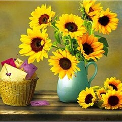 Timanttimosaiikki "Sunflowers " 30x30cm hinta ja tiedot | Timanttimaalaukset | hobbyhall.fi