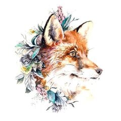 Timanttimosaiikki "A fox in flowers" 30x30cm hinta ja tiedot | Timanttimaalaukset | hobbyhall.fi