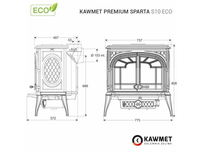 SPARTA S10 13,9 kW Valurautatakka Premium hinta ja tiedot | Takat | hobbyhall.fi