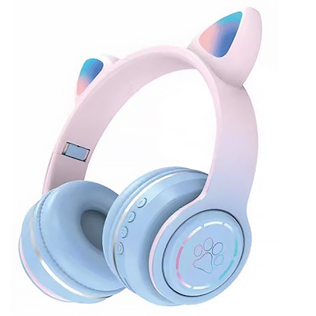 Riff RKD97 Bluetooth-kuulokemikrofonilla + LED Cat Ears Rainbow Pink hinta ja tiedot | Kuulokkeet | hobbyhall.fi