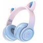 Riff RKD97 Bluetooth-kuulokemikrofonilla + LED Cat Ears Rainbow Pink hinta ja tiedot | Kuulokkeet | hobbyhall.fi