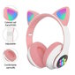 Riff VIV-23M Bluetooth-kuulokemikrofonilla + LED Cat Ears Pink hinta ja tiedot | Kuulokkeet | hobbyhall.fi