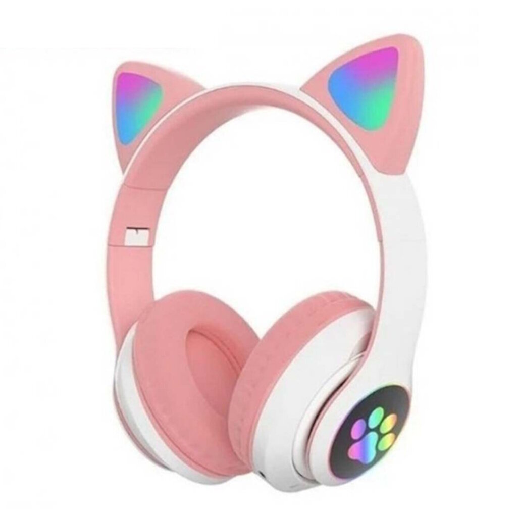 Riff VIV-23M Bluetooth-kuulokemikrofonilla + LED Cat Ears Pink hinta ja tiedot | Kuulokkeet | hobbyhall.fi