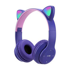 Riff P47 Bluetooth-kuulokemikrofonilla + RGB Cat Ears Purple hinta ja tiedot | Kuulokkeet | hobbyhall.fi