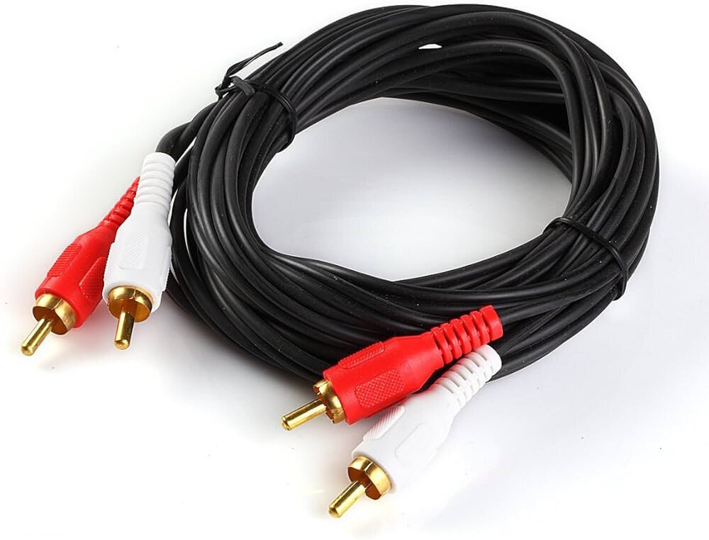 Riff RF983 2x RCA - 2x RCA-äänikaapeli 1,5 m Musta hinta ja tiedot | Kaapelit ja adapterit | hobbyhall.fi