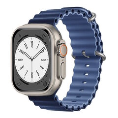 Riff Ocean silikoniranneke Apple iWatch 38 / 40 / 41 mm Deep navy hinta ja tiedot | Älykellojen ja aktiivisuusrannekkeiden lisätarvikkeet | hobbyhall.fi