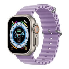 Riff Ocean silikoniranneke Apple iWatch 38 / 40 / 41 mm Vaalea violetti hinta ja tiedot | Älykellojen ja aktiivisuusrannekkeiden lisätarvikkeet | hobbyhall.fi