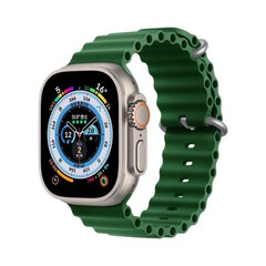 Riff Ocean silikoniranneke Apple iWatch 42 /44 /45 /49 mm Apilanvihreä hinta ja tiedot | Älykellojen ja aktiivisuusrannekkeiden lisätarvikkeet | hobbyhall.fi