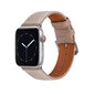 Riff nahkaranneke Apple iWatch 42 /44 /45 /49 mm beige hinta ja tiedot | Älykellojen ja aktiivisuusrannekkeiden lisätarvikkeet | hobbyhall.fi