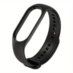 Riff-silikonihihna Xiaomi Mi Band 3/4/5/6/7 Musta hinta ja tiedot | Älykellojen ja aktiivisuusrannekkeiden lisätarvikkeet | hobbyhall.fi