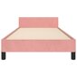 vidaXL Sängynrunko sängynpäädyllä, vaaleanpunainen, 90x200 cm, sametti hinta ja tiedot | Sängyt | hobbyhall.fi