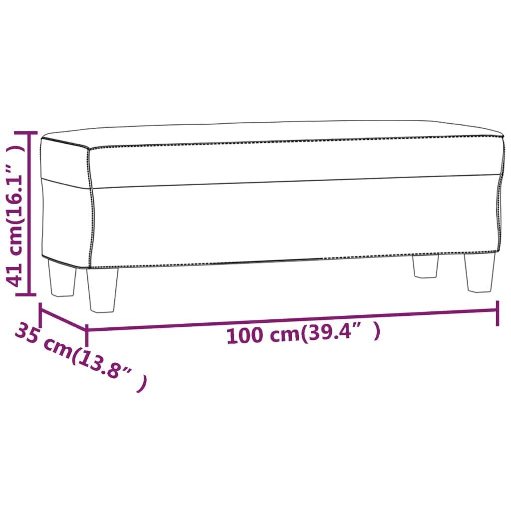 Penkki, musta, 100x35x41cm hinta ja tiedot | Kenkäkaapit ja -hyllyt | hobbyhall.fi