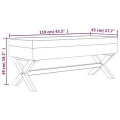 Säilytyslaatikko-jakkara vidaXL, Kangas, 110x45x49cm, ruskea hinta ja tiedot | Säkkituolit, rahit ja penkit | hobbyhall.fi