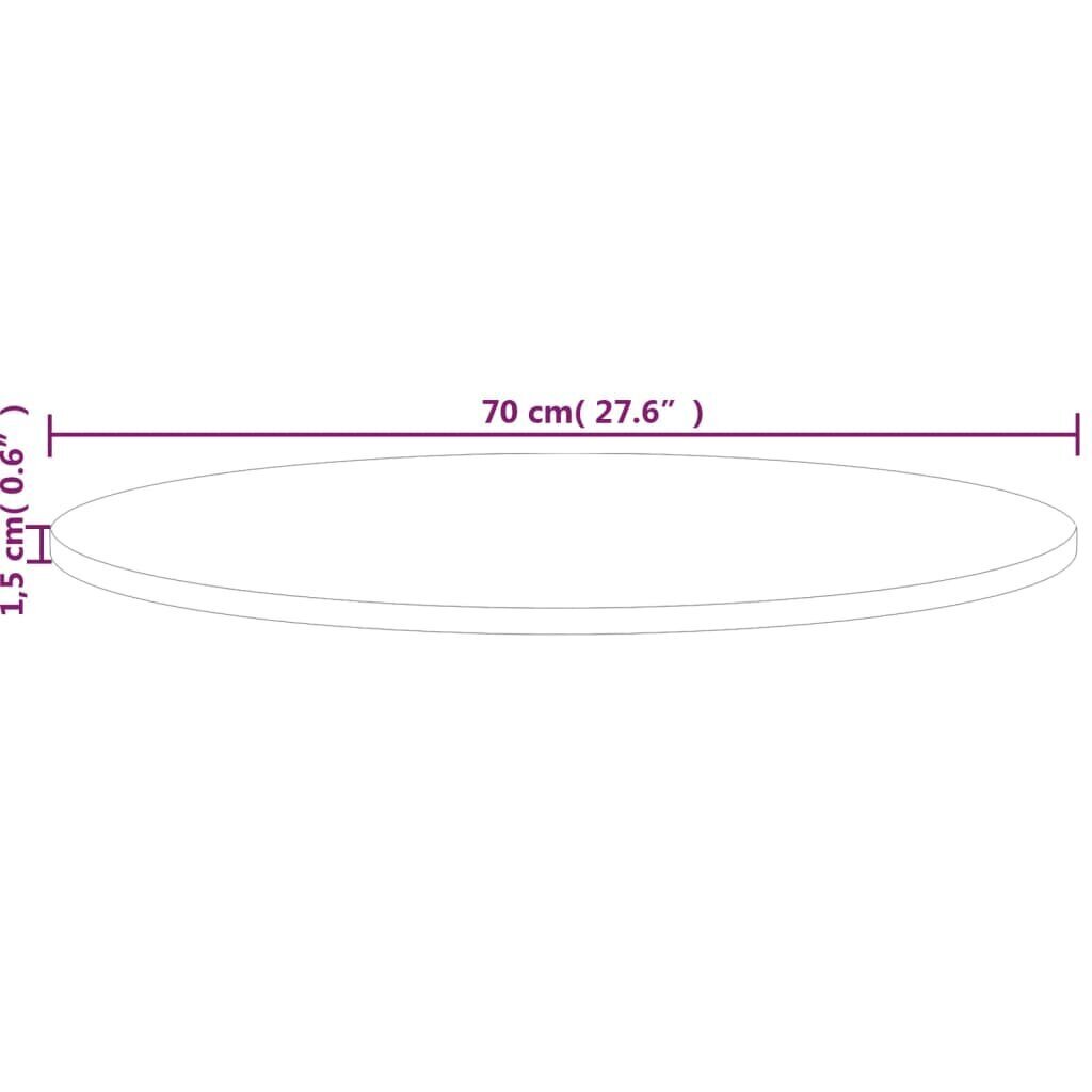 Pöytälevy vidaXL, 70 x 1,5 cm, ruskea hinta ja tiedot | Pöytälevyt | hobbyhall.fi