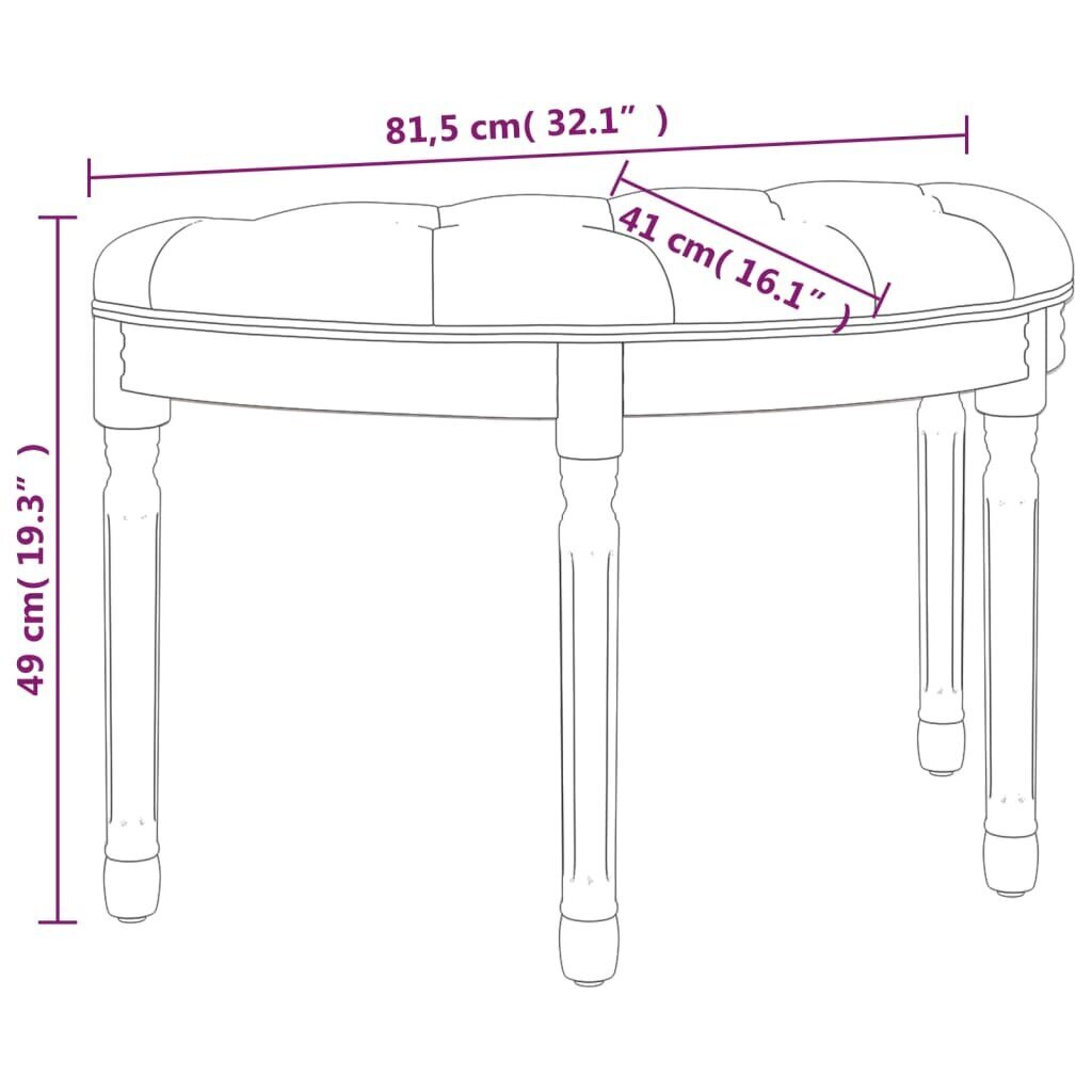 Penkki vidaXL, harmaa hinta ja tiedot | Kenkäkaapit ja -hyllyt | hobbyhall.fi