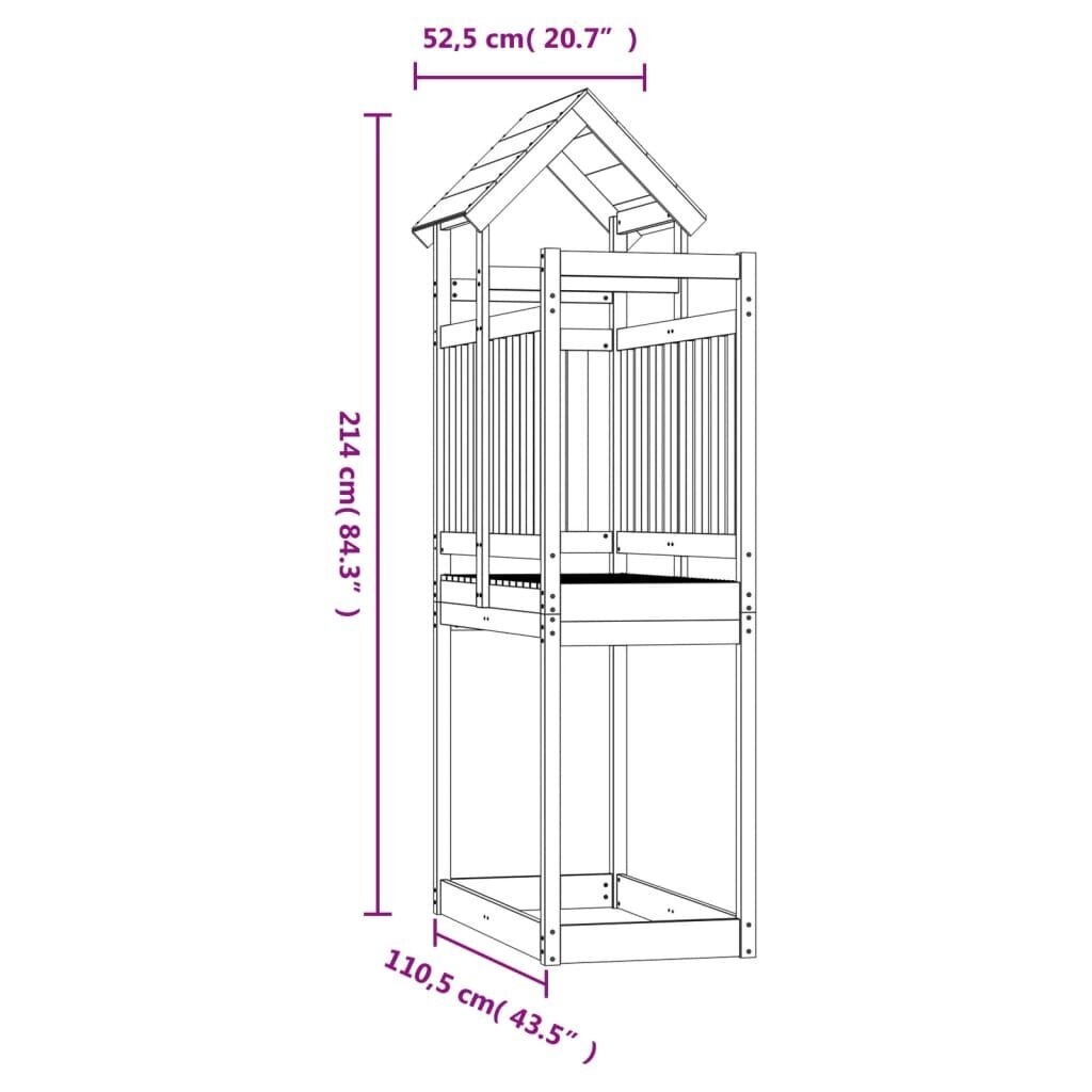 Leikkipaikka, 52,5x110,5x214 cm hinta ja tiedot | Pihapelit ja ulkopelit | hobbyhall.fi