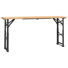 vidaXL kokoontaittuva olutpöytä, 170x50x75/105cm, massiivikuusi hinta ja tiedot | Puutarhapöydät | hobbyhall.fi