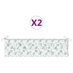 vidaXL Penkkityynyt, 2 kpl, 180x50x7cm, kangas, lehdet hinta ja tiedot | Istuintyynyt, pehmusteet ja päälliset | hobbyhall.fi