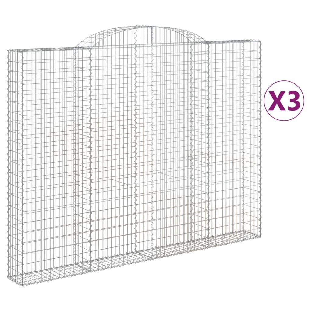 Kaarevat kivikorit vidaXL, 300x30x220/240cm hinta ja tiedot | Aidat ja tarvikkeet | hobbyhall.fi