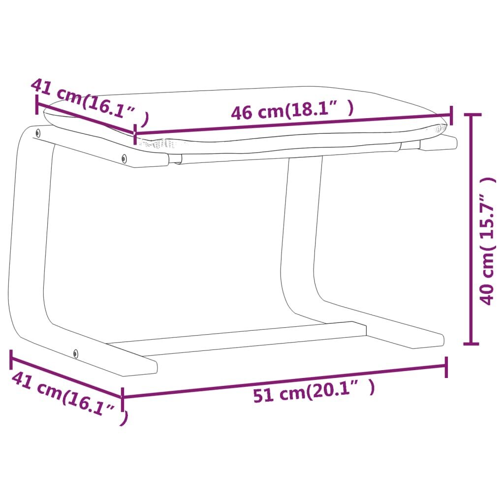 vidaXL Rahi, tummankeltainen, 51x41x40cm, kangas hinta ja tiedot | Muut huonekalutarvikkeet | hobbyhall.fi