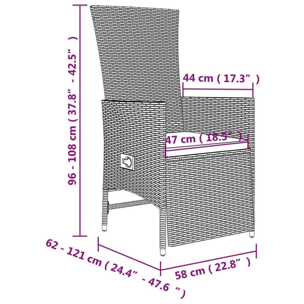 Ulkokalusteet vidaXL, beige hinta ja tiedot | Puutarhakalusteet | hobbyhall.fi