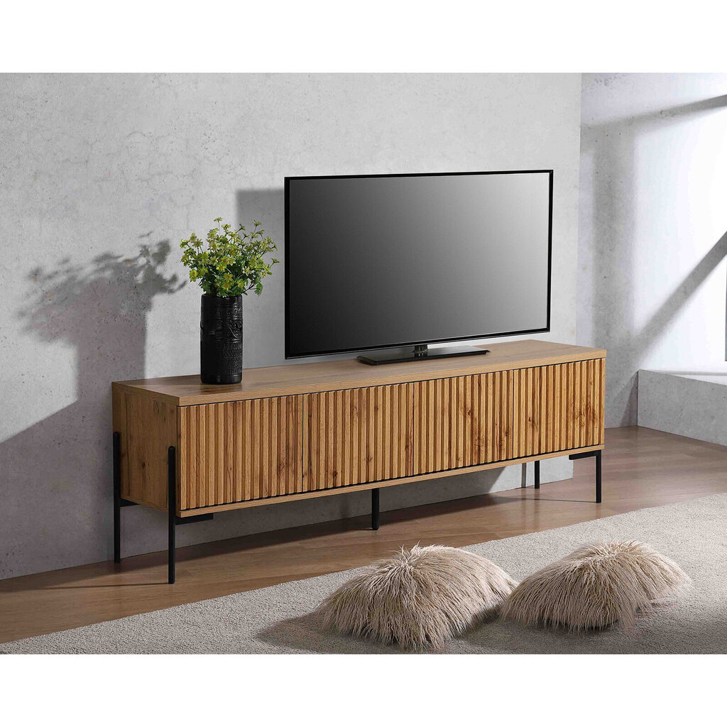 TV-taso Notio Living Charlie, ruskea/musta hinta ja tiedot | TV-tasot | hobbyhall.fi