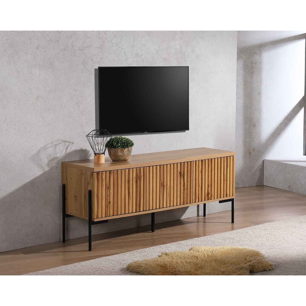 TV-taso Notio Living Charlie, ruskea/musta hinta ja tiedot | TV-tasot | hobbyhall.fi