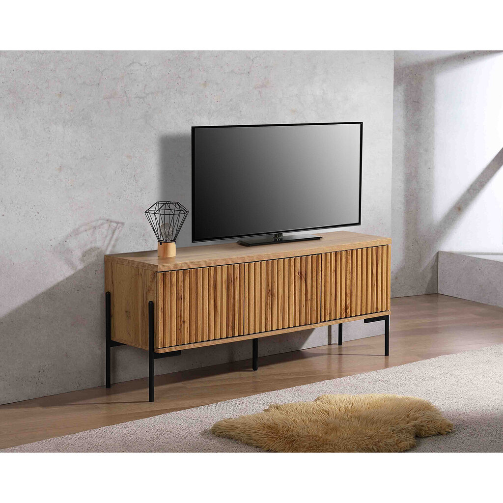 TV-taso Notio Living Charlie, ruskea/musta hinta ja tiedot | TV-tasot | hobbyhall.fi