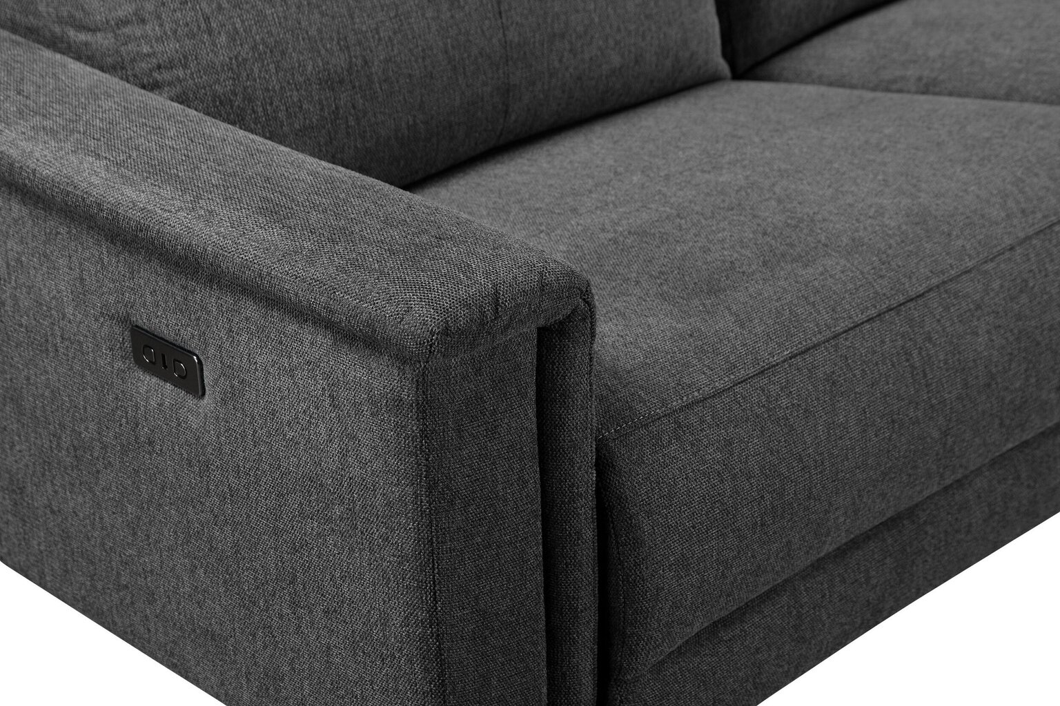 Kolmen istuttava sohva recliner Loft24 Lund, harmaa hinta ja tiedot | Sohvat ja vuodesohvat | hobbyhall.fi