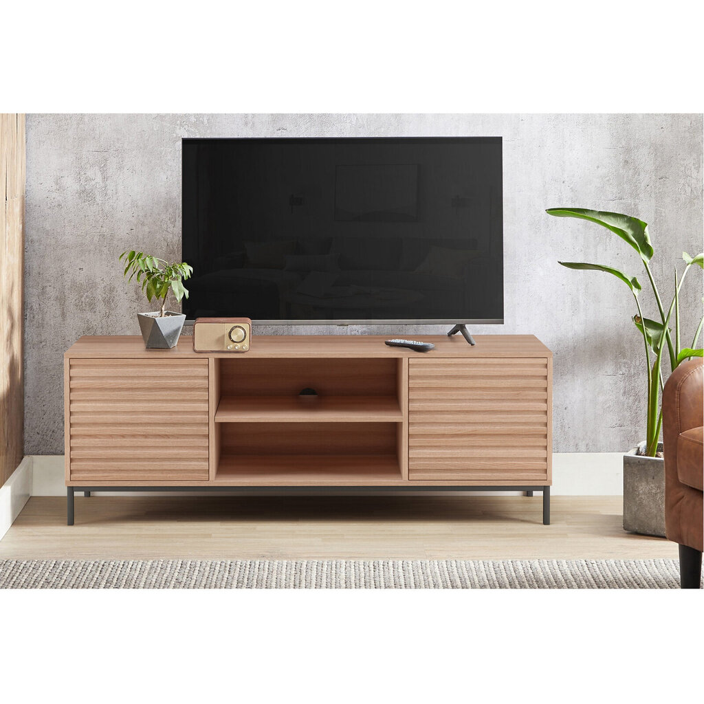 TV-taso Notio Living Celine, ruskea/musta hinta ja tiedot | TV-tasot | hobbyhall.fi