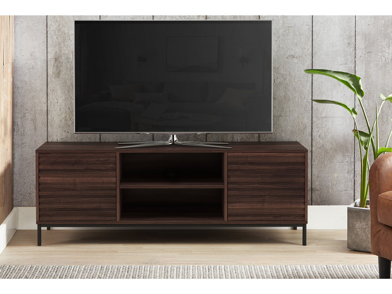 TV-taso Notio Living Celine, ruskea/musta hinta ja tiedot | TV-tasot | hobbyhall.fi