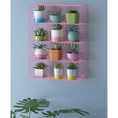 Hylly Notio Living Cup Rack, vaaleanpunainen hinta ja tiedot | Hyllyt | hobbyhall.fi