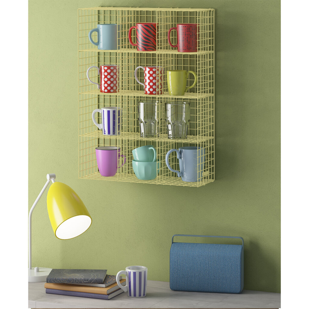 Hylly Notio Living Cup Rack, hiekanvärinen hinta ja tiedot | Hyllyt | hobbyhall.fi