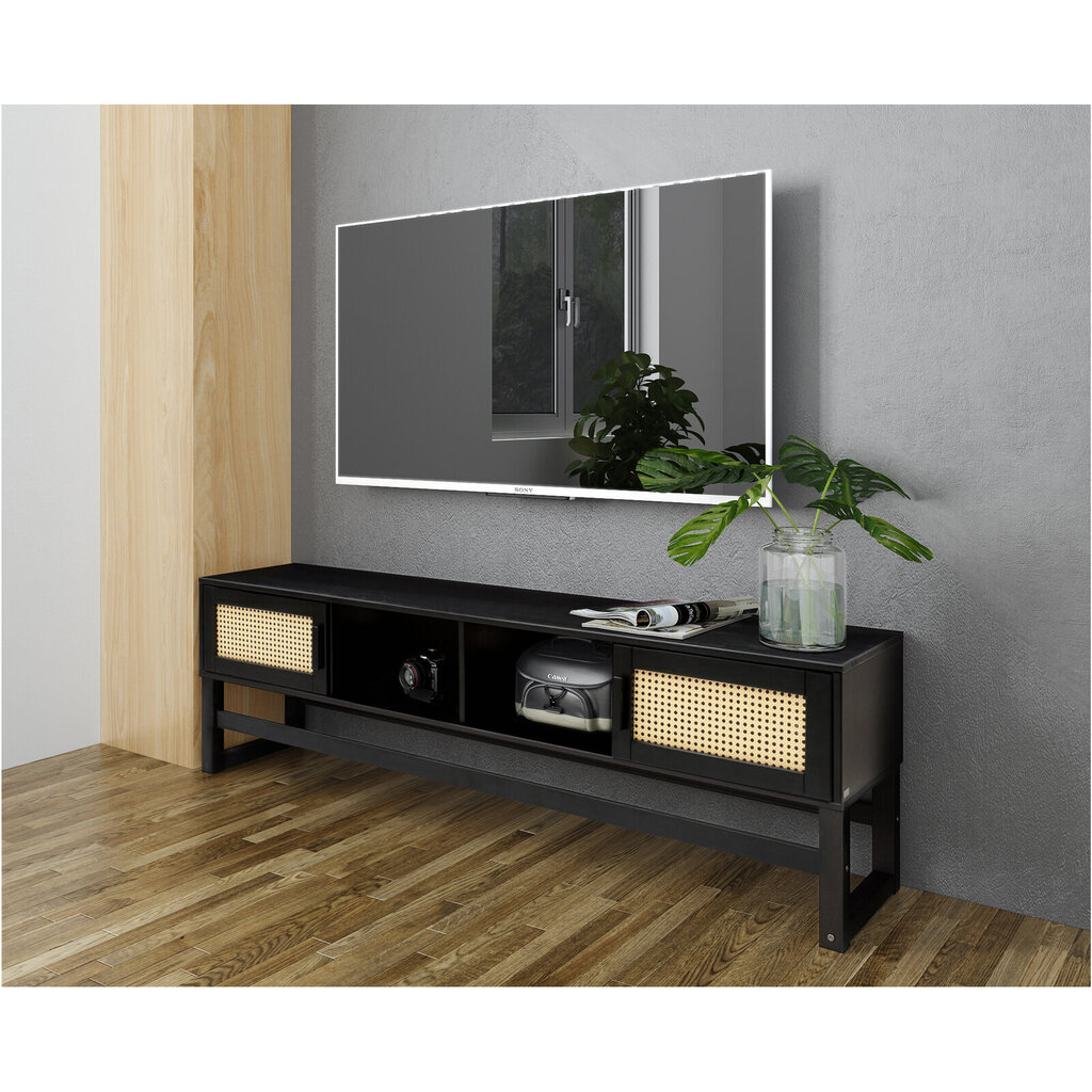 TV-taso Notio Living Jolene, musta/ruskea hinta ja tiedot | TV-tasot | hobbyhall.fi