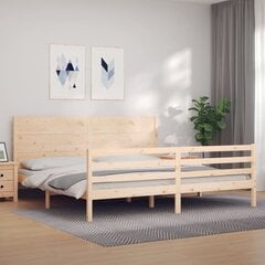 Sängynrunko sängynpäädyllä, 180x200 cm, ruskea hinta ja tiedot | Sängyt | hobbyhall.fi