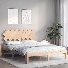 Sängynrunko sängynpäädyllä, 140x190 cm, ruskea hinta ja tiedot | Sängyt | hobbyhall.fi