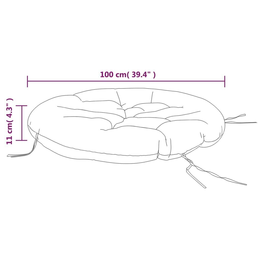 Tuolin tyyny vidaXL, 100x11 cm, vihreä hinta ja tiedot | Istuintyynyt, pehmusteet ja päälliset | hobbyhall.fi